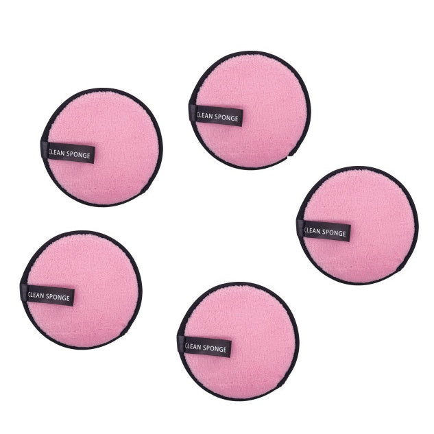 Water Makeup Remover Powder Puff Short Hair Round Face Wash Makeup Remover Sponge