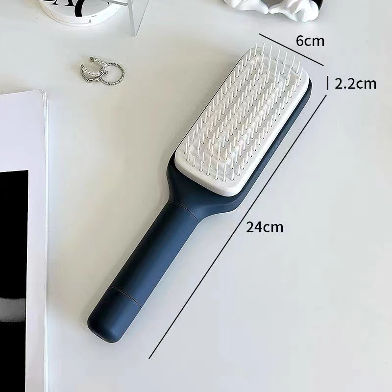 Self Cleaning Hair Brush Anti-Static Massage Comb Scalable Rotate Lifting Self Cleaning Hairbrush