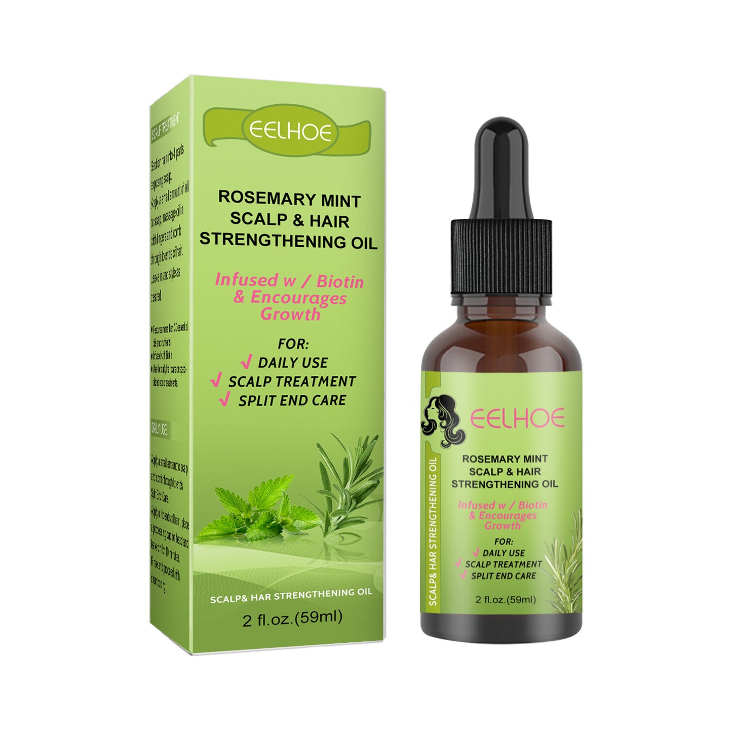 Rosemary Mint Scalp & Hair Strengthening Oil for All Hair Types