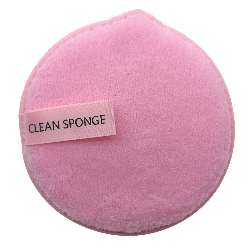 Water Makeup Remover Powder Puff Short Hair Round Face Wash Makeup Remover Sponge