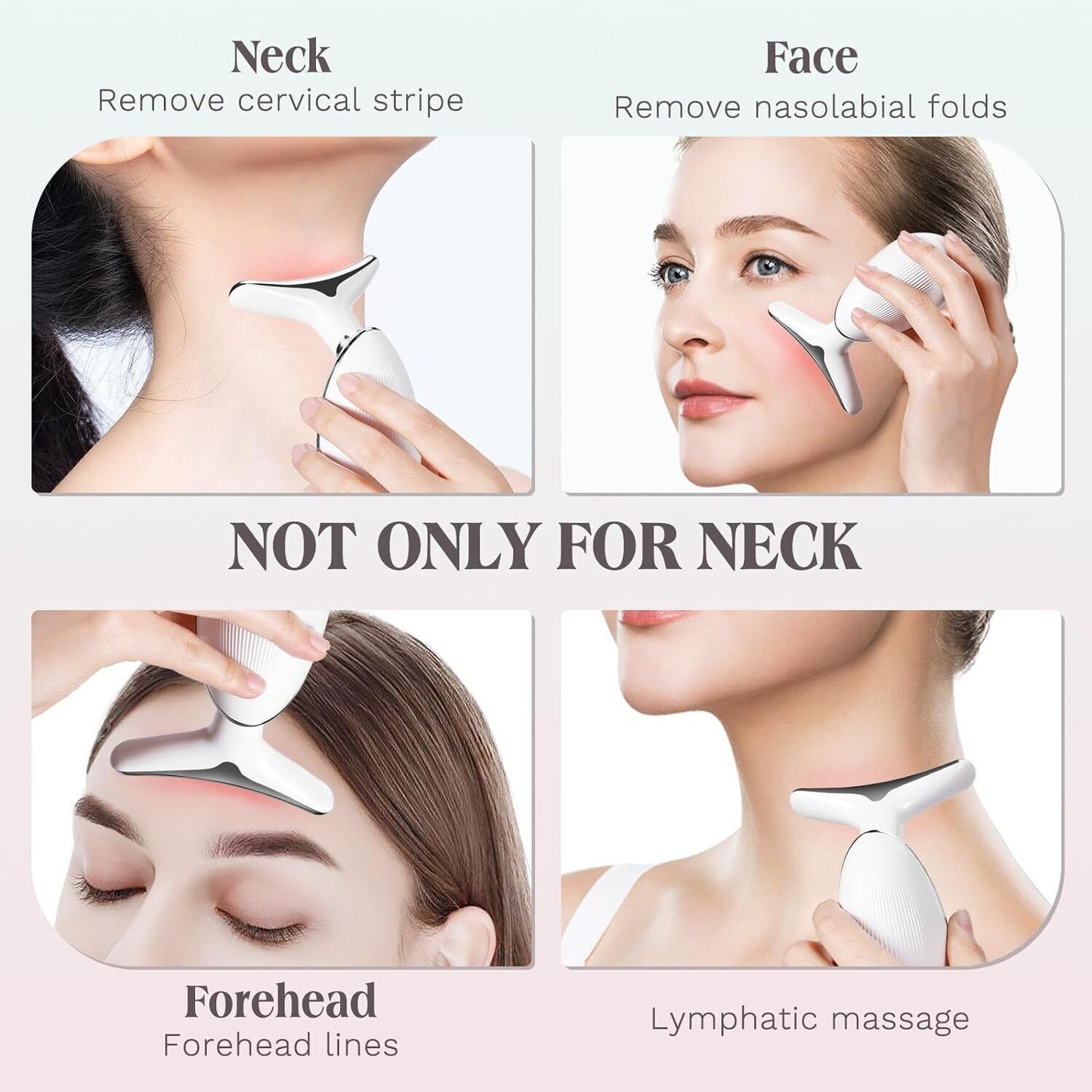 Neck Face Lifting Massager Skin Tighten Device LED Anti Wrinkle Beauty