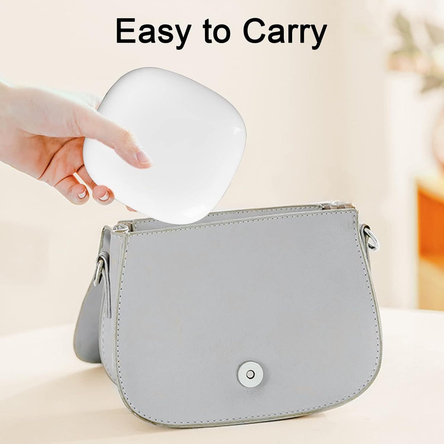 Portable Make Up Mirror - Handheld, LED 2 Bright Lights