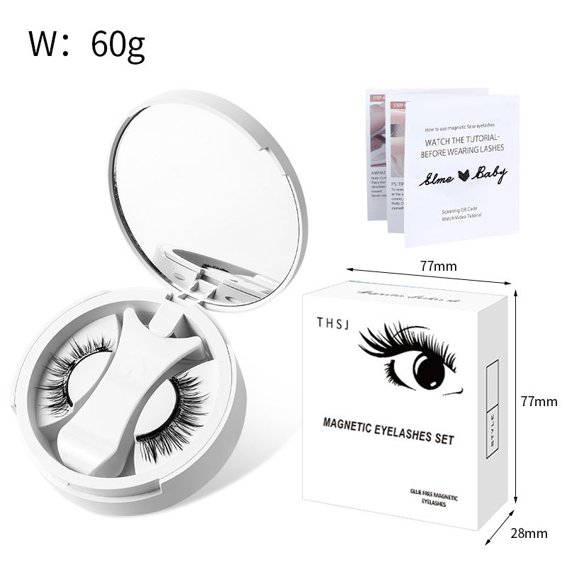 Magnetic False Eyelashes Storage Box Glue-free Magnet Natural Makeup Tools With Applicater