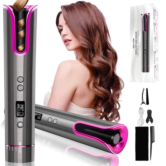 Automatic Hair Curler USB Cordless Wireless Auto Ceramic Curling Iron Hair Waver