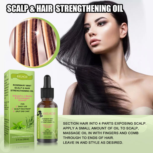 Rosemary Mint Scalp & Hair Strengthening Oil for All Hair Types