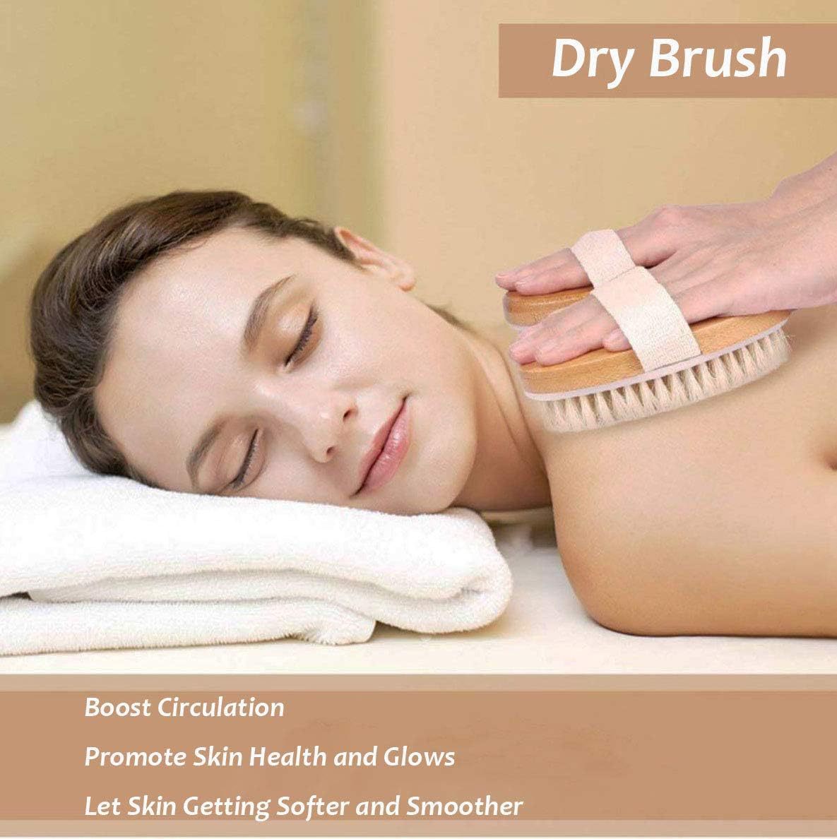 Bath Brush Suit Long Handle Bristle Brush Rub Back Massage Brush