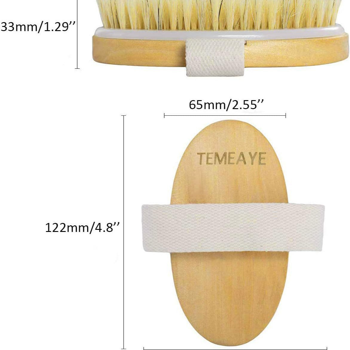 Bath Brush Suit Long Handle Bristle Brush Rub Back Massage Brush