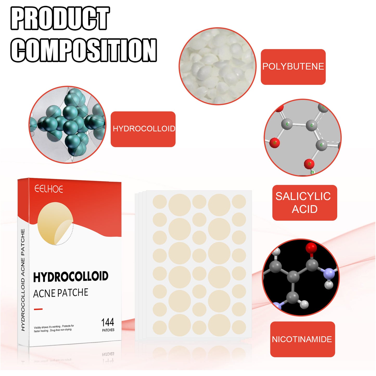 Original Patch - Hydrocolloid Acne Pimple Patch for Covering Zits and Blemishes, Spot Stickers for Face and Skin